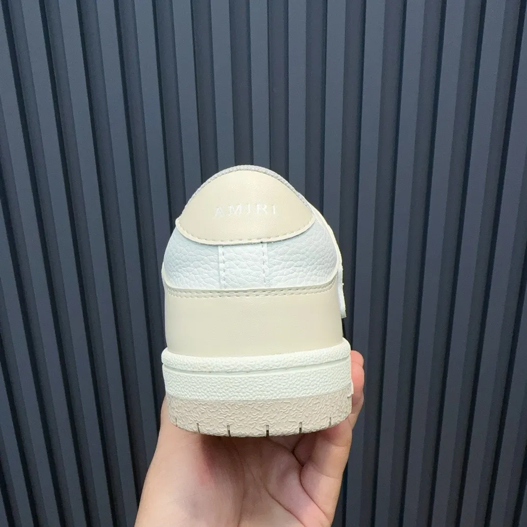 Men's men's shoes 💰600 AMIRI high street sneakers with bone sports shoes, toe layer cowhide upper, upper side bones, hand-stitched, good three-dimensional effect, customized metal LOGO, size 38-45 46
